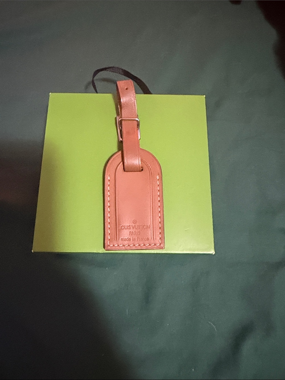 Louis Vuitton Brown Leather Luggage Tag